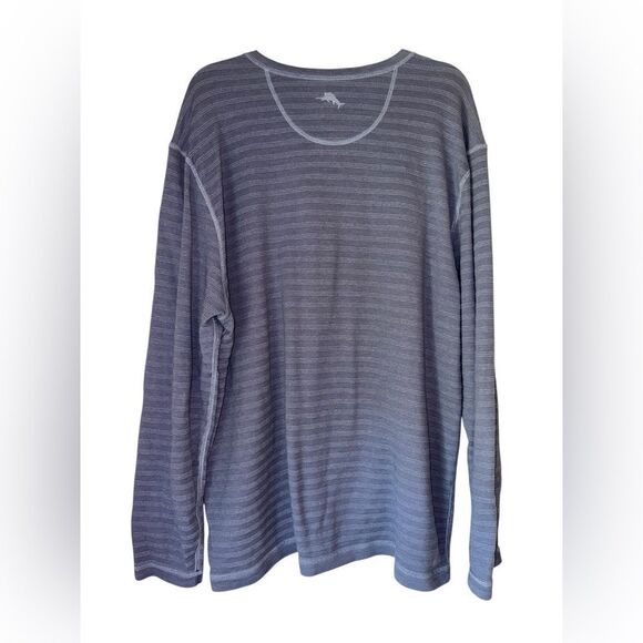 Tommy Bahama Striped Men's Reversible Long Sleeve Shirt XLT Split Neck - Picture 3 of 8